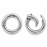 24mm Stainless Steel Round Snap Spring Gate Rings – Pack of 10 Pieces | Polished O Ring Clasp Connector for DIY Jewelry Making, Bags &amp; Keychains