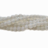 6mm alabaster while transcalent round handmade glass beads