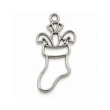 5pcs Stainless Steel Plated Dancer Shape Open Bezel Charm Pendant for Resin Jewelry Making 38x18mm