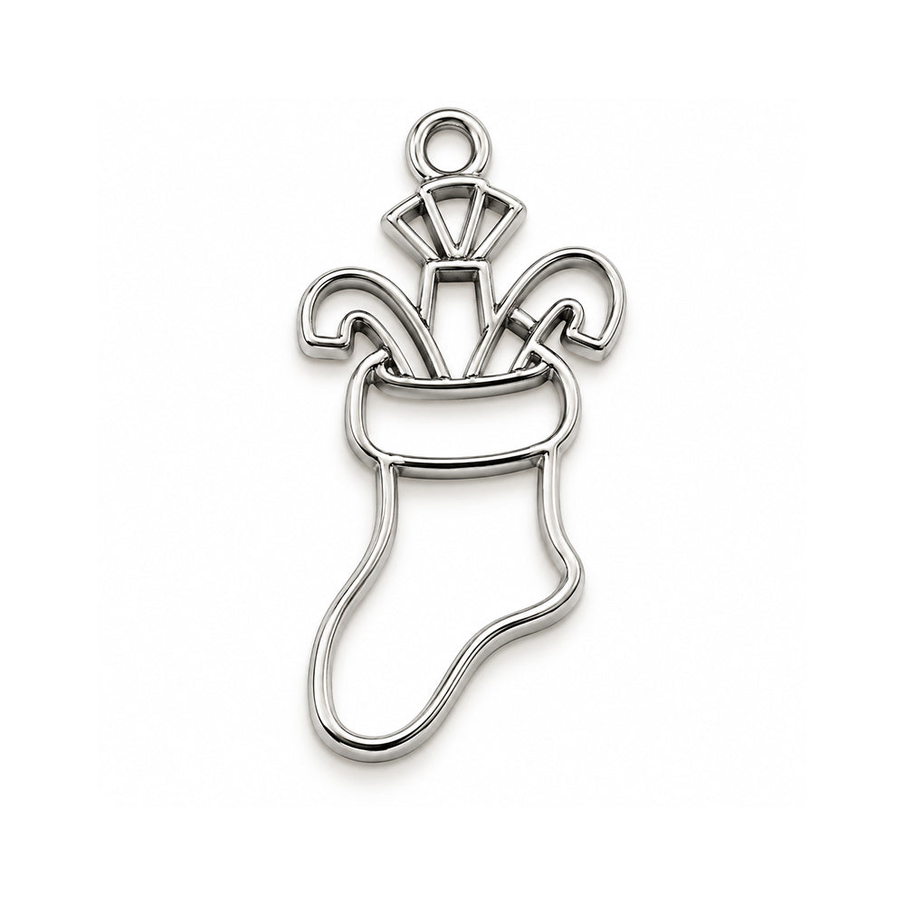 5pcs Stainless Steel Plated Dancer Shape Open Bezel Charm Pendant for Resin Jewelry Making 38x18mm
