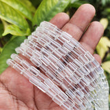 Per Line Crystal Clear Glass Cube Beads Sold Per line about 38~39 beads in size about 5x9mm