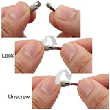 Pack of 5pcs, Stainless Steel Cable Wire Keyring 50mm – Screw Lock Loop Keychain Ring, Heavy Duty Key Holder