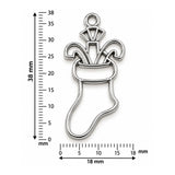5pcs Stainless Steel Plated Dancer Shape Open Bezel Charm Pendant for Resin Jewelry Making 38x18mm