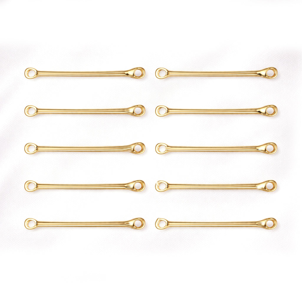50pcs Pkg. Eye Pin Connector 40mm – Gold Tone Jewelry Making Finding