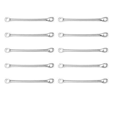 50pcs Pkg. Eye Pin Connector 40mm – Silver Tone Jewelry Making Finding