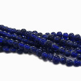 6mm Round handmade blue glass beads