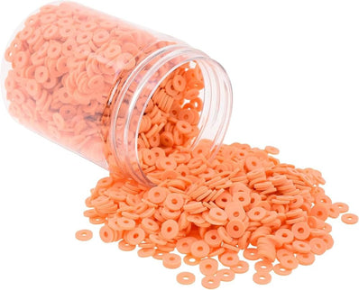 2000 PIECES PACK' 6 MM APPROX PEACH COLOR FIMO POLYMER BEADS