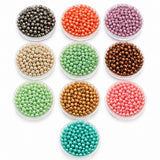 Loose, 4MM Glass Pearl Beads Combo Pack – 10 Colors Round Pearl Beads for Jewelry Making, Smooth Shiny Spacer Beads, 200 Pieces Each Color, Total 2000 Beads