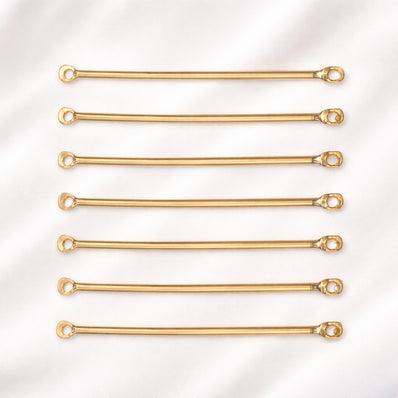 50pcs Pkg. Eye Pin Connector 50mm – Gold Tone Jewelry Making Finding