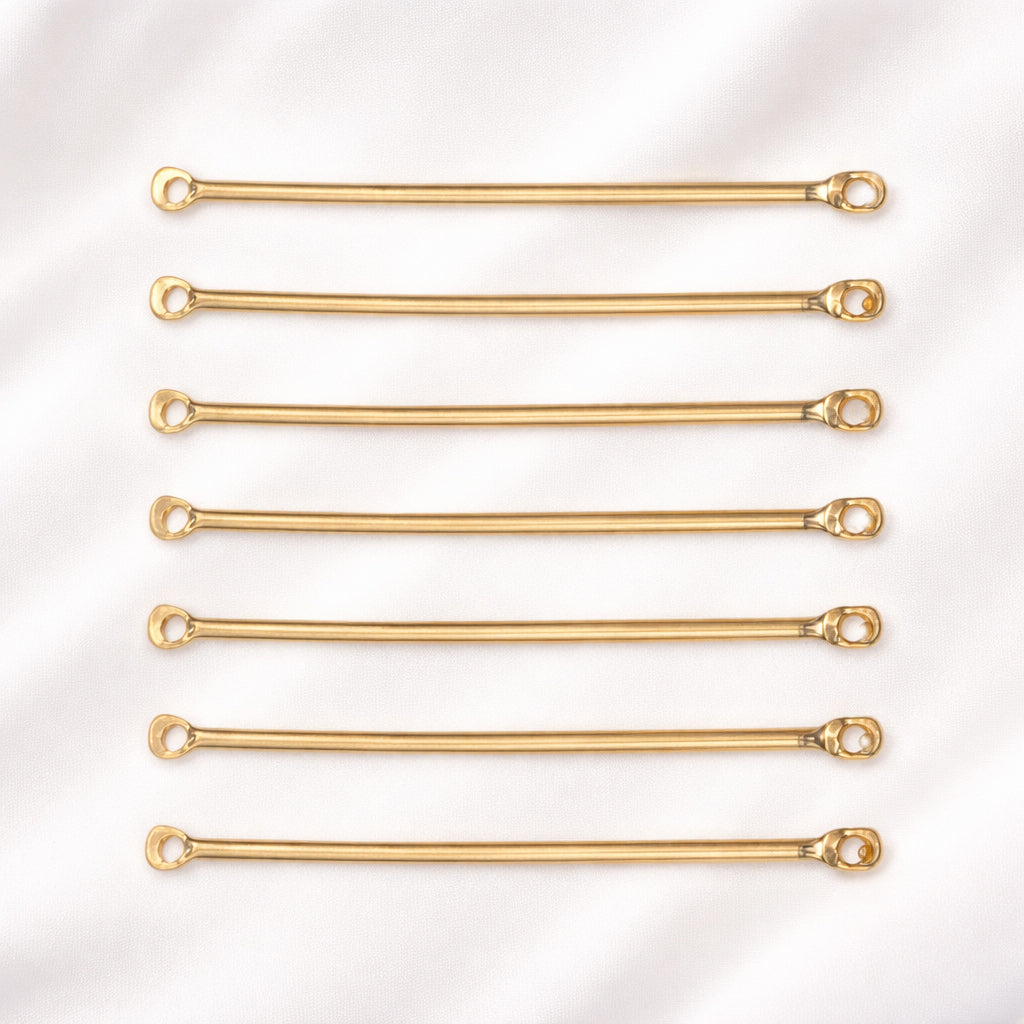 50pcs Pkg. Eye Pin Connector 50mm – Gold Tone Jewelry Making Finding