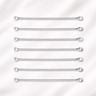 50pcs Pkg. Eye Pin Connector 50mm – Silver Tone Jewelry Making Finding