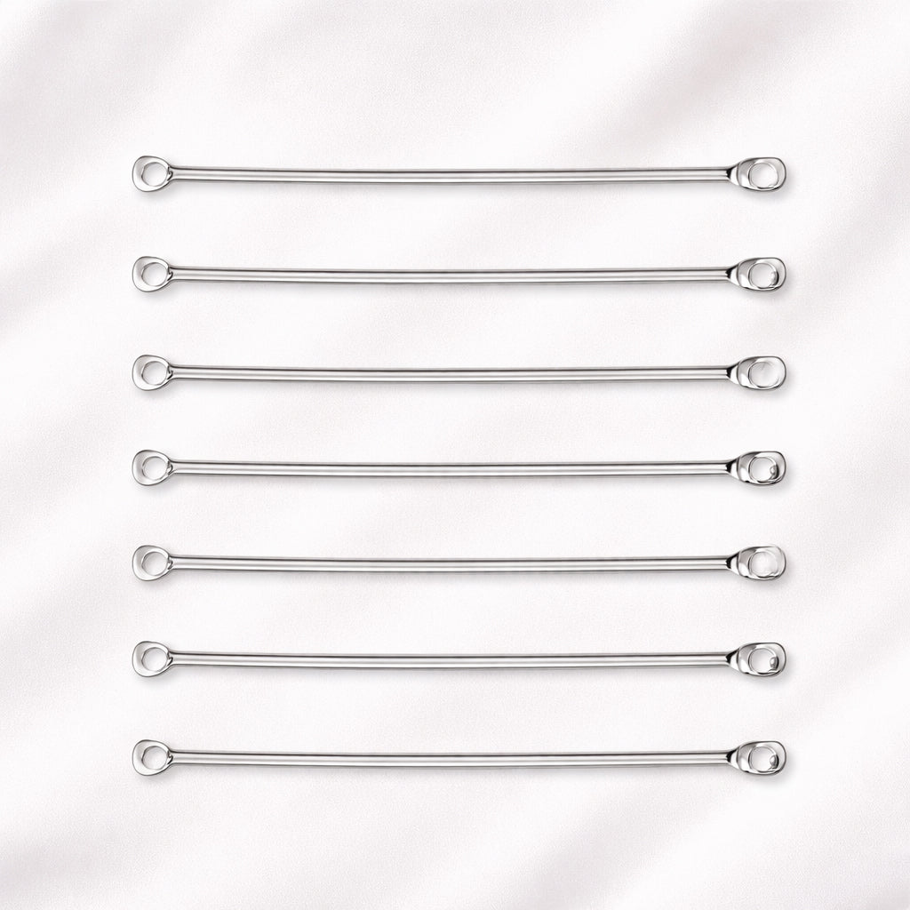 50pcs Pkg. Eye Pin Connector 50mm – Silver Tone Jewelry Making Finding