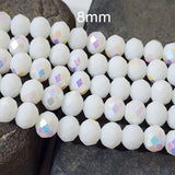 PER LINE, SOLID OPAQUE COLOR, 8MM CRYSTAL GLASS BEADS RONDELLE SHAPE