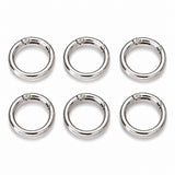 24mm Stainless Steel Round Snap Spring Gate Rings – Pack of 10 Pieces | Polished O Ring Clasp Connector for DIY Jewelry Making, Bags &amp; Keychains
