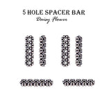 20  Pcs lot, 5 holes spacer bar silver oxidized