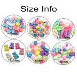 6 designs mix, pastel colour combo pack beads