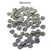 200 Pcs Pack, 5mm Metal Oxidized Beads Size About  5mm, Daisy Flower, Spacer