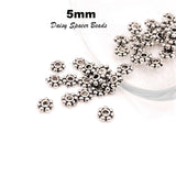 200 Pcs Pack, 5mm Metal Oxidized Beads Size About  5mm, Daisy Flower, Spacer