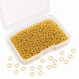 1000pcs 5mm Gold Plated Steel Jump Rings – Open Connector Rings for Jewelry Making, Earrings, Necklaces, Bracelets & DIY Crafts