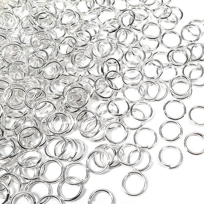100pcs 6mm Jump Rings – Brass Material, 925 Silver Plated, Durable Plating for Jewelry Making