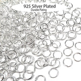 100pcs 6mm Jump Rings – Brass Material, 925 Silver Plated, Durable Plating for Jewelry Making