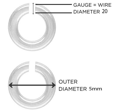 Thick Wire, 100pcs 5mm size, jump ring brass touch plating, Matty silver color