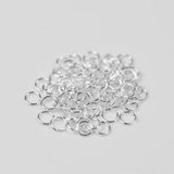 100pcs 5mm Jump Rings – Brass Material, 925 Silver Plated, Durable Plating for Jewelry Making