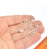 100pcs 5mm Jump Rings – Brass Material, 925 Silver Plated, Durable Plating for Jewelry Making