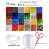 The Great Combo of Glass Sugar Seed Beads 24 Colors Unbeatable wholesale Price. for crafts and jewelry making