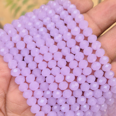 1 LINE/STRING PACK' 6x4 MM AB SPECIAL LAVENDER COLOR RONDEL TYRE CRYSTAL GLASS BEADS