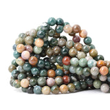 8mm Round Gemstone Beads, Indian Agate Per Line Approx 47 Beads