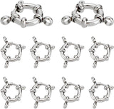 Stainless Steel Sailor Clasp 11-12 mm Round Spring Ring Buckle for Jewelry Making - 1 Pc Pack