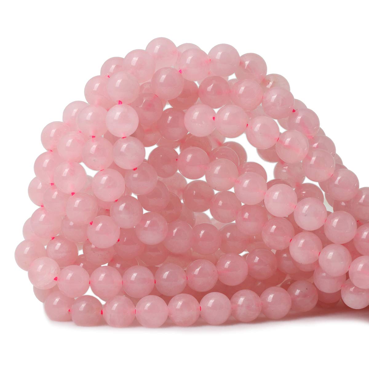 Rose Quartz, 8mm Round Gemstone Beads Per Line Approx 46 Beads