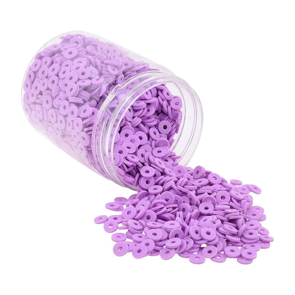 2000 PIECES PACK' 6 MM APPROX LAVENDER COLOR FIMO POLYMER BEADS