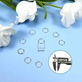 100pcs 6mm Jump Rings – Brass Material, 925 Silver Plated, Durable Plating for Jewelry Making