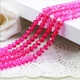 1 LINE/STRING PACK' 4MM RANI PINK CRYSTAL FACETED GLASS BEADS