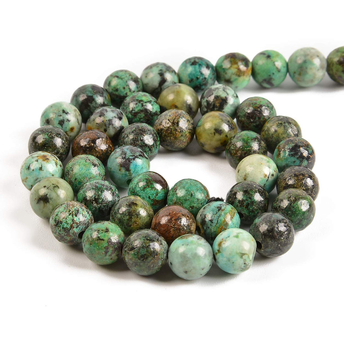8mm Round Gemstone Beads, African Turquoise Per Line Approx 45 Beads