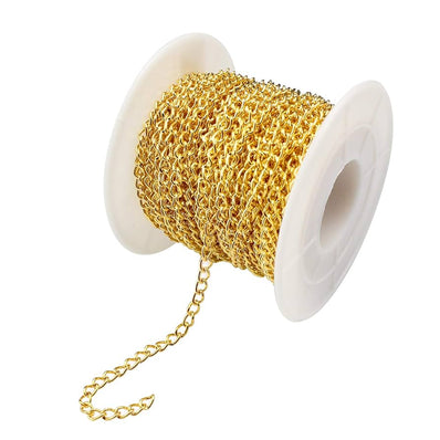 2 meters pack, 4mm Size gold plated chain for jewelry Making