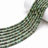 Natural African Turquoise Jasper Heishi Disc Beads 4x2mm – Genuine Semi Precious Gemstone Spacer Beads, 15 Inch Strand, Approx. 150–154 Beads