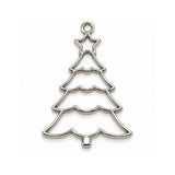 5Pcs Pack Stainless Steel Plated Christmas Tree Bezel Charm Pendant 40x30mm