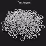 1000 Pcs Pack,  Silver finish JUMP RING FINDING FOR JEWELLERY MAKING RAW MATERIALS IN SIZE 7MM