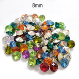 1000 PCS, Point Back ACRYLIC Mix RHINESTONES FOR JEWELRY, CRAFTS AND NAIL ART WORK in Size about 8mm