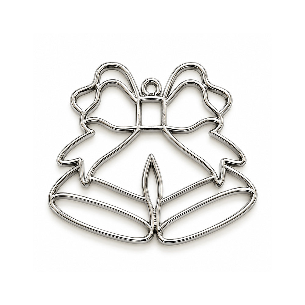 5Pcs Pack Stainless Steel Plated Butterfly Bezel Charm Pendant 39x44mm