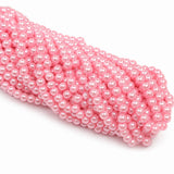 4mm Round Glass Pearl Beads – Baby Pink Pearl Finish – Approx. 210 Beads Per String – Jewelry Making Supplies  Product Description