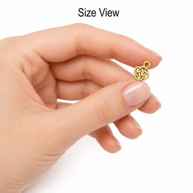 20pcs Gold Celtic Knot Charms, Endless Knot Pendant Charms, Round Celtic Love Knot Charms for Bracelet Necklace Earrings DIY Jewelry Making Findings