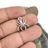 10 PIECES PACK' 16x14 MM APPROX SIZE' SILVER OXIDIZED SPIDER CHARMS