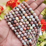 8 MM, BLOSSOM JASPER ' SEMI PRECIOUS BEADS JEWELRY MAKING, NATURAL AND AUTHENTIC GEMSTONE BEADS' 46-47 BEADS