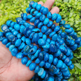 BLUE TIGER EYE 'TUMBLE BEADS SIZE 10-16 MM APRROX' 40-42 BEADS' SOLD BY PER LINE PACK