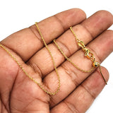 1 PIECE PACK' ADJUSTABLE SLIDER CHAIN 1.1 MM APPROX SIZE' GOLD POLISHED