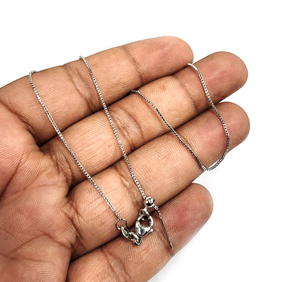 1 PIECE PACK' ADJUSTABLE SLIDER CHAIN 1.1 MM APPROX SIZE' RHODIUM SILVER POLISHED